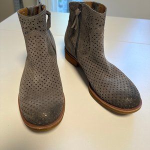 Sofft perforated upper gray booties, size 10M